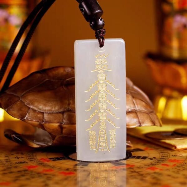 White Jade Amulet for Repelling Evil: Banish Malice, Protect Well - being
