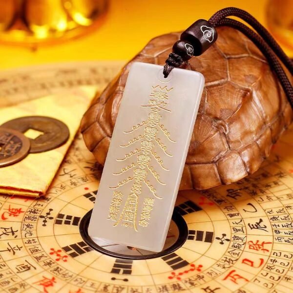 White Jade Amulet for Repelling Evil: Banish Malice, Protect Well - being - Image 2