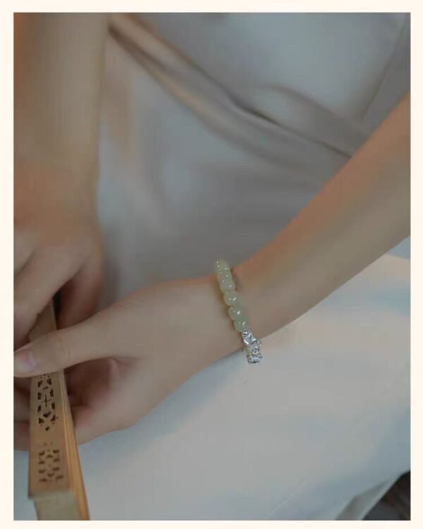 Flower - Embellished Jade Bracelet: Attract Your Love - Image 6