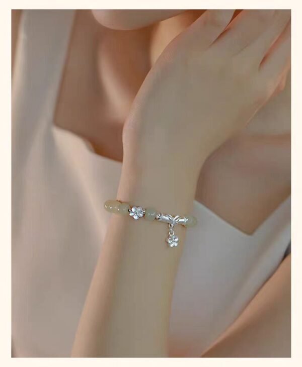 Flower - Embellished Jade Bracelet: Attract Your Love - Image 7
