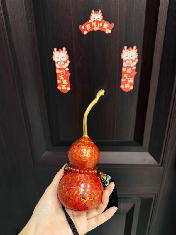 Traditional Lacquered Gourd: Guardian of Home & Bringer of Fortune - Image 2